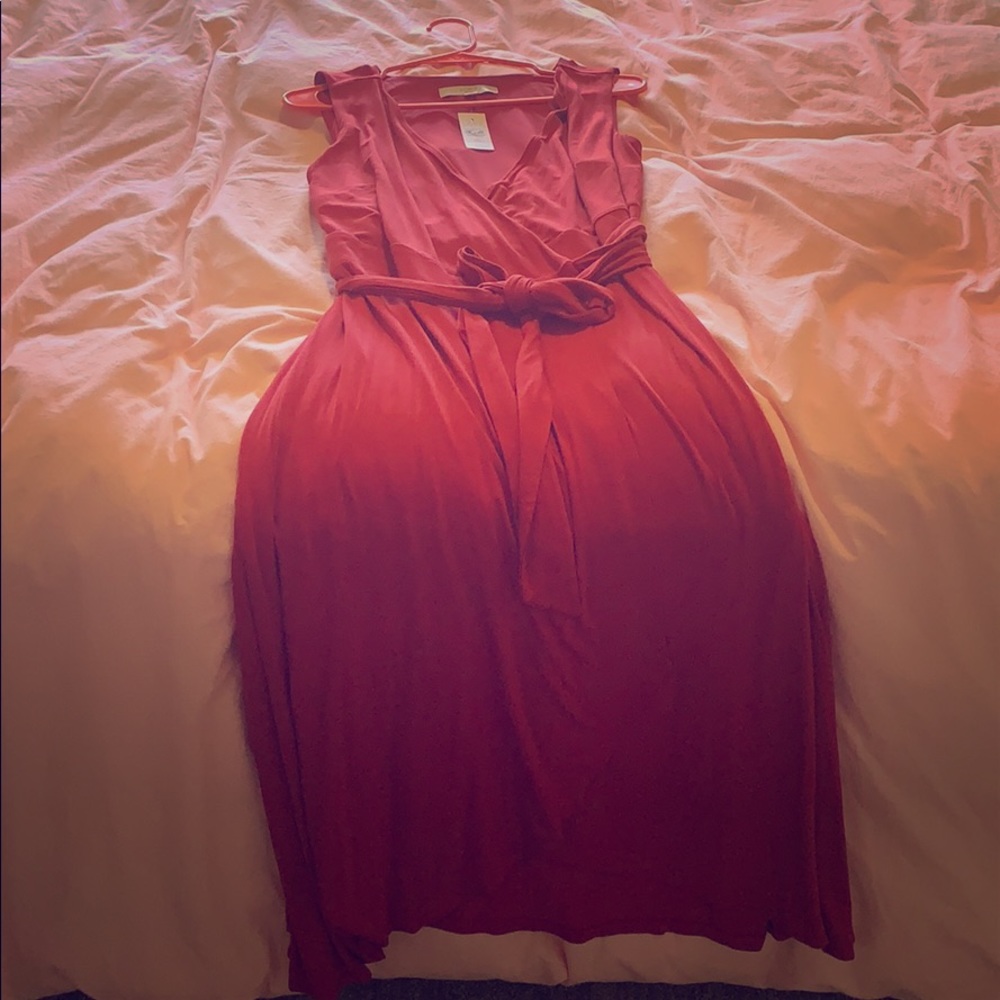 Red Loft Wrap Dress